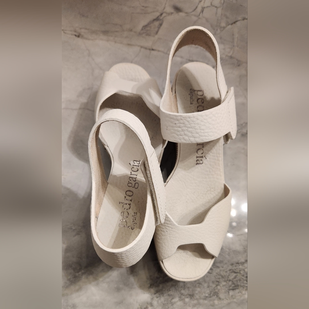 Pedro Garcia white sandals